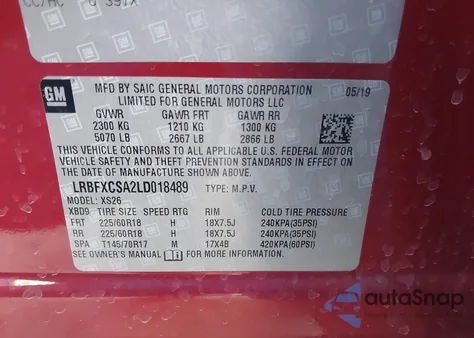 2020 Buick Envision Fwd Essence z USA, uszkodzony, nr VIN LRBFXCSA2LD018489